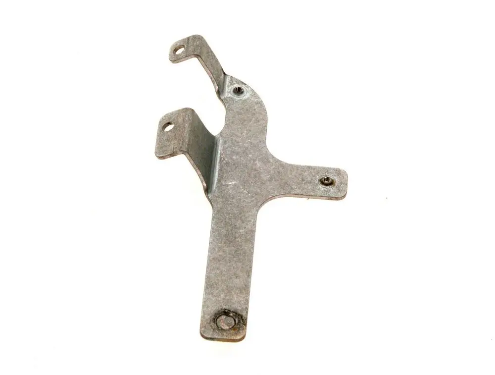 Metallischer Träger von Bosch mit mehreren Befestigungslöchern und einer gebogenen Form, geeignet zur Montage oder Unterstützung verschiedener Komponenten.